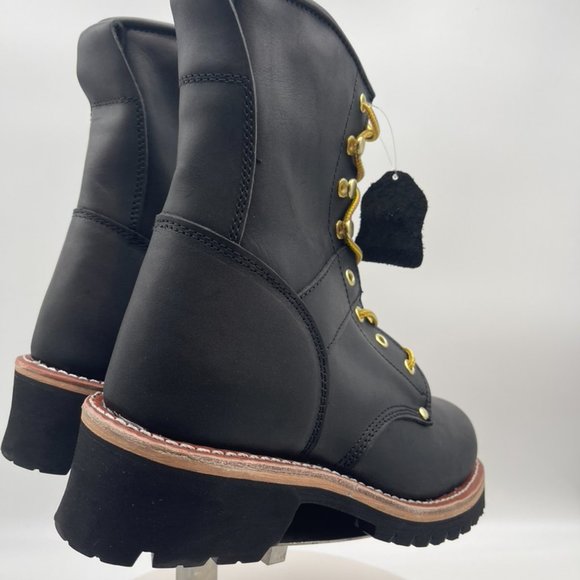 Tree Climbing/ Riding Black logger Men’s Full Grain Leather Upper Boots main image 7